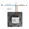Interruptor de luz tátil MACLEAN MCE703W, frente de vidro, 1 função, 220V