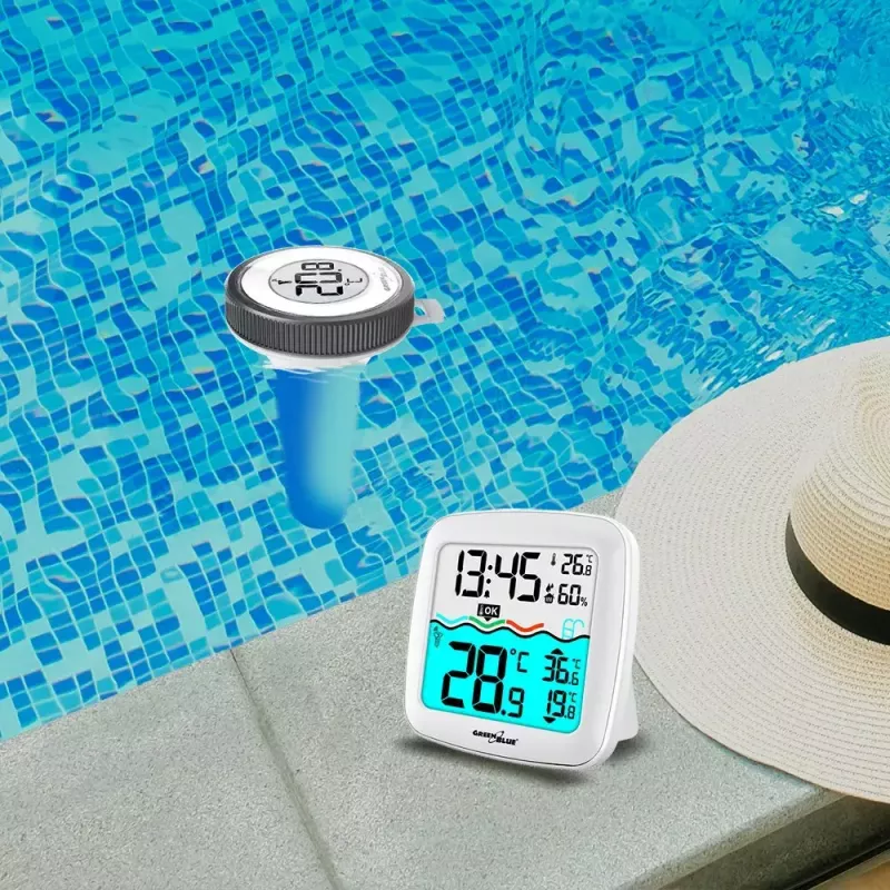 Sensor de temperatura sem fios para piscina GreenBlue GB216 IPX7 à prova de água, modelo GB216