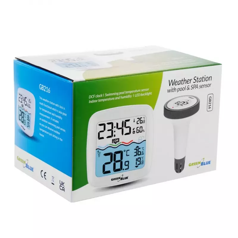 Sensor de temperatura sem fios para piscina GreenBlue GB216 IPX7 à prova de água, modelo GB216