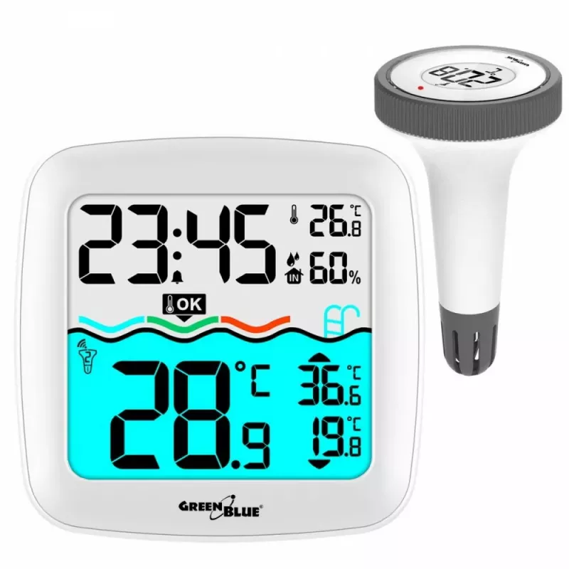 Sensor de temperatura sem fios para piscina GreenBlue GB216 IPX7 à prova de água, modelo GB216