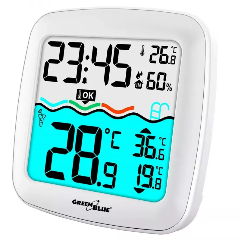 Sensor de temperatura sem fios para piscina GreenBlue GB216 IPX7 à prova de água, modelo GB216