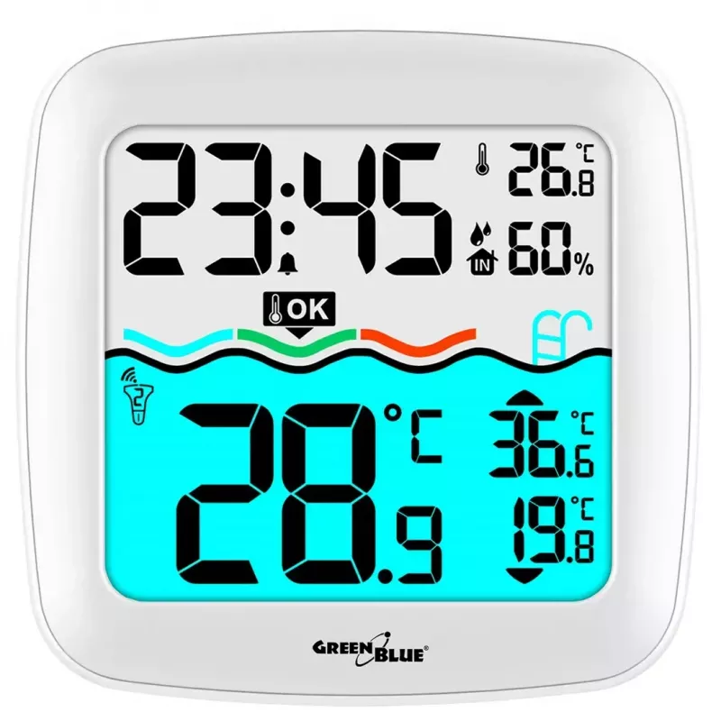 Sensor de temperatura sem fios para piscina GreenBlue GB216 IPX7 à prova de água, modelo GB216