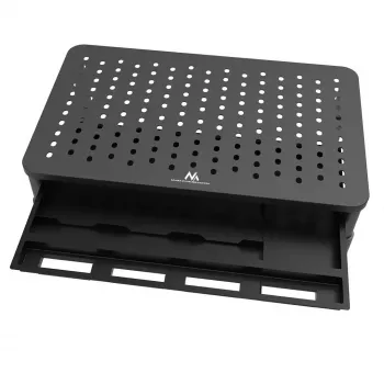 Suporte para portátil MACLEAN MC-946 para dispositivos 13–32 polegadas, altura em 3 níveis (11/13/15 cm), gaveta, preto, até 20 kg