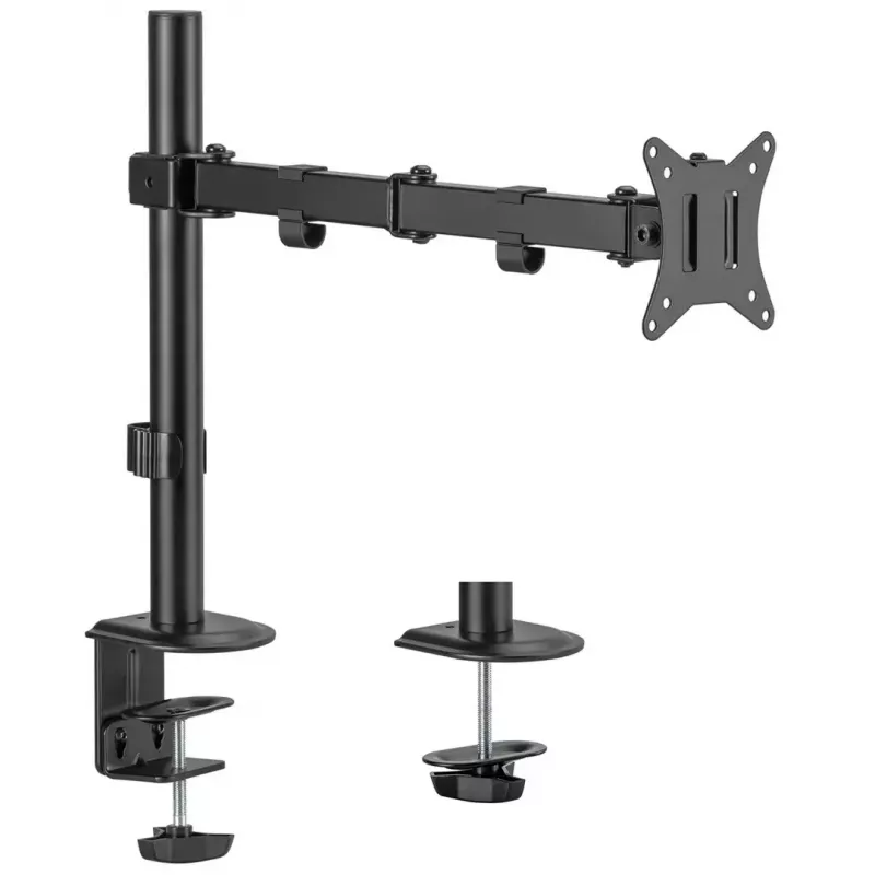 Suporte de secretária para monitor MACLEAN MC-753N para ecrãs 17–32 polegadas, VESA 75x75 / 100x100, máx. 9 kg, inclinação ±45°, rotação ±180°, ajustável em altura