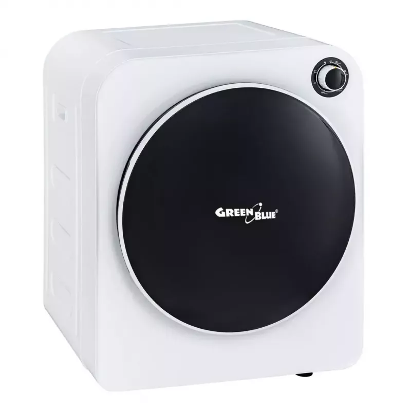 Máquina de secar roupa elétrica GreenBlue GB410 — capacidade 3 kg, 830 W, evacuação, 5 programas de secagem, classe de eficiência energética C