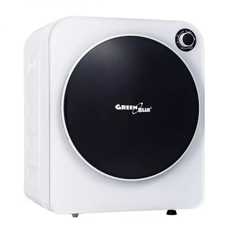 Máquina de secar roupa elétrica GreenBlue GB410 — capacidade 3 kg, 830 W, evacuação, 5 programas de secagem, classe de eficiência energética C