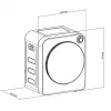 Máquina de secar roupa elétrica GreenBlue GB410 — capacidade 3 kg, 830 W, evacuação, 5 programas de secagem, classe de eficiência energética C