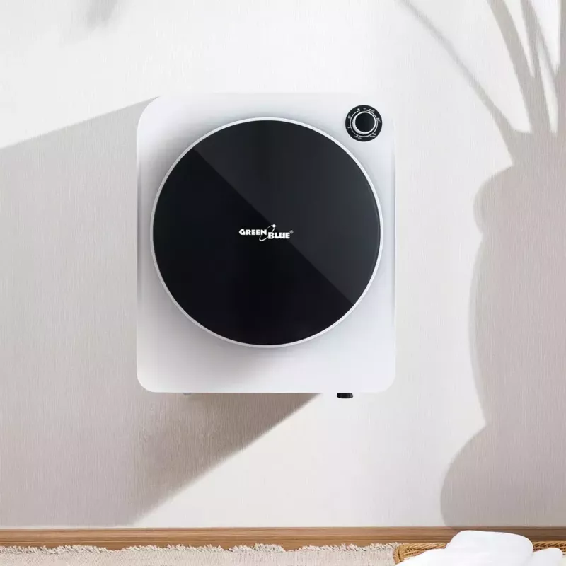 Máquina de secar roupa elétrica GreenBlue GB410 — capacidade 3 kg, 830 W, evacuação, 5 programas de secagem, classe de eficiência energética C