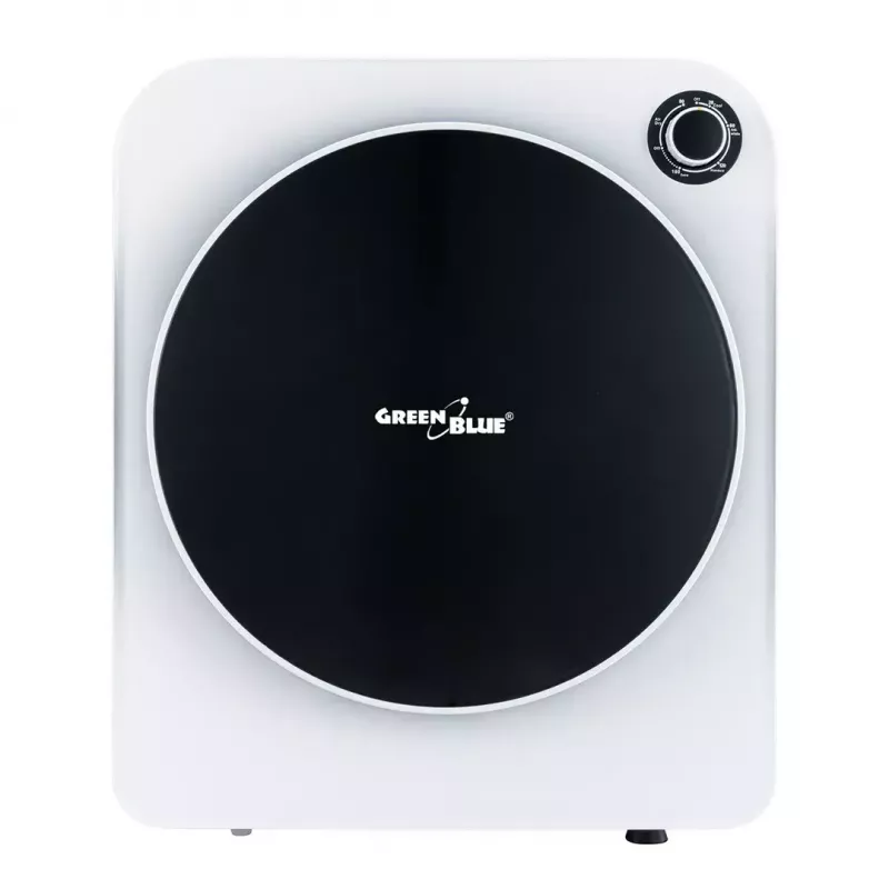 Máquina de secar roupa elétrica GreenBlue GB410 — capacidade 3 kg, 830 W, evacuação, 5 programas de secagem, classe de eficiência energética C