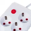 Extensão elétrica MACLEAN MCE393 W — 4 tomadas + 3×USB, 110–240V, 2,1A USB, 2500W, 3 m, branco