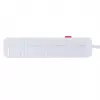 Extensão elétrica MACLEAN MCE393 W — 4 tomadas + 3×USB, 110–240V, 2,1A USB, 2500W, 3 m, branco