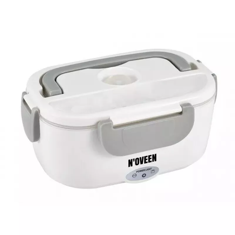 Marmita elétrica NOVEEN LB310 cinzenta – recipiente aquecido portátil para alimentos, alimentação USB, compartimento único