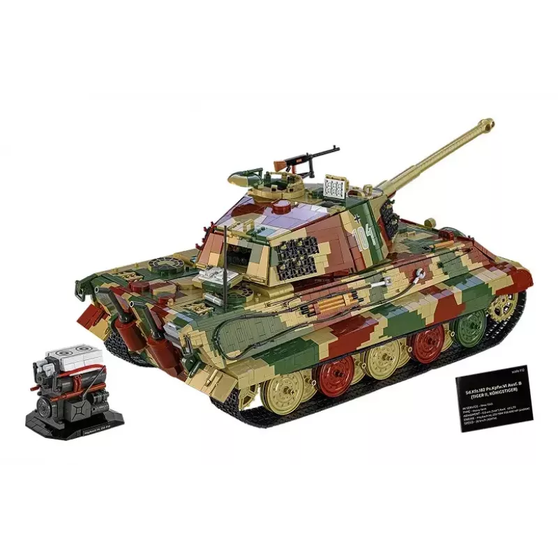 Tanque de construção Cobi Tiger II Königstiger modelo à escala 1:12