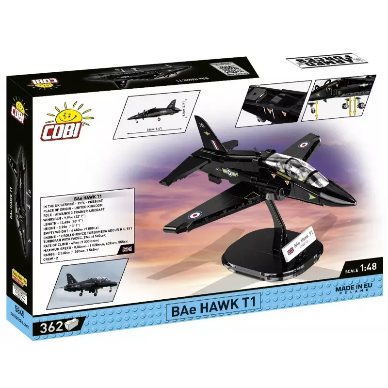 Brinquedo de construção Cobi BAe Hawk T1 maquete 5845 peças da Cobi