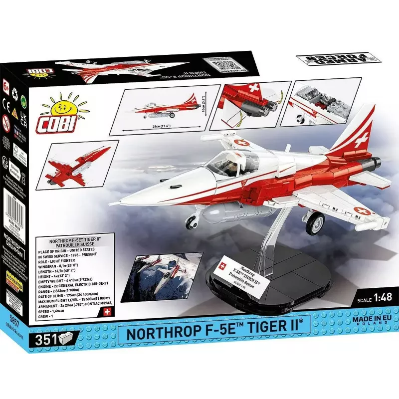 Brinquedo de construção Cobi Northrop F-5E Tiger II modelo 5857 conjunto de blocos