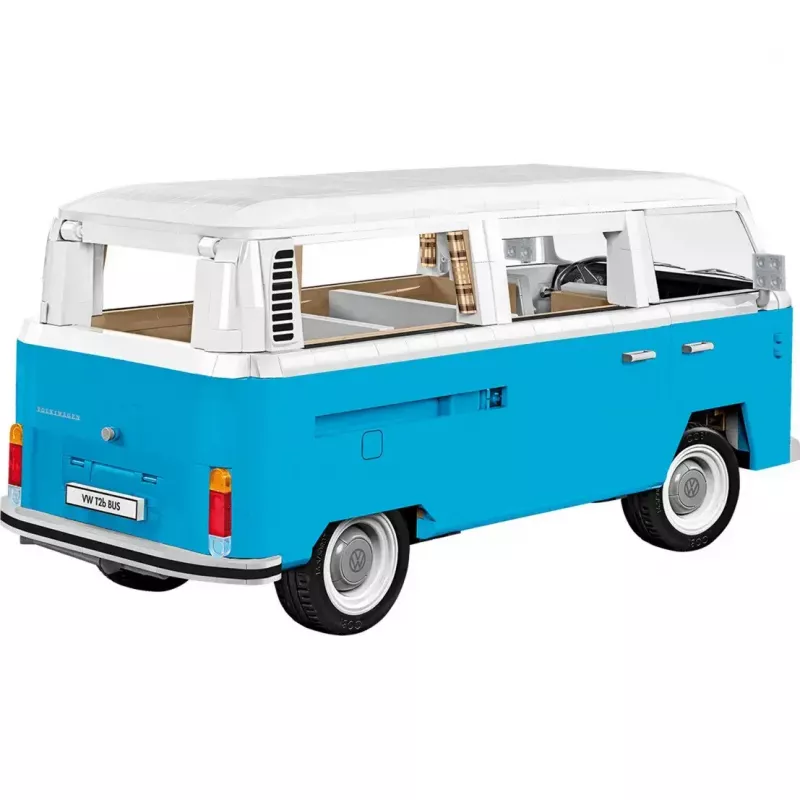 Brinquedo de construção Cobi Volkswagen T2b Bus, azul-claro/branco, escala 1:12