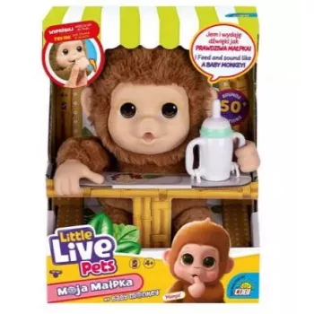 Brinquedo interativo Cobi Little Live Pets Monkey MO-26613 — brinquedo de estimação interativo com sons e movimentos