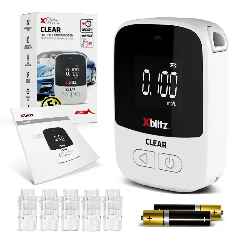 Alcoolímetro Xblitz XB-CLEAR sensor ELETROQUÍMICO, testador portátil de mão