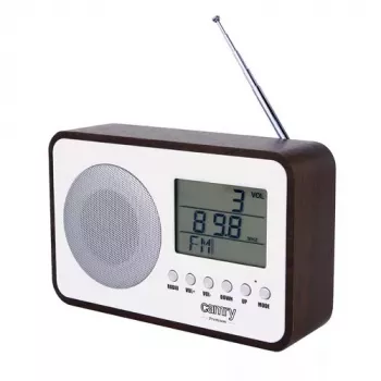 Rádio portátil Camry CR 1153 — rádio de bolso FM com ecrã LCD, altifalante único, procura automática de estações digital, funcionamento em corrente contínua