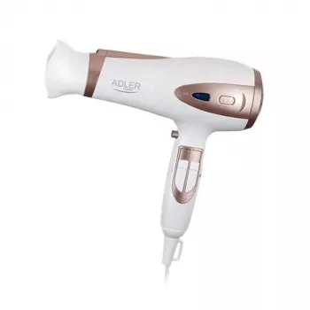 Secador de cabelo Adler AD 2248 2400 W 3 níveis de temperatura função iónica difusor bico branco