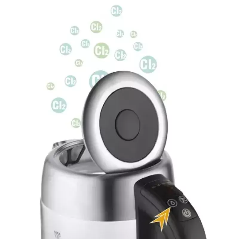 Chaleira Adler AD 1247 1,7 l 2200 W corpo de vidro elementos em aço inoxidável preto