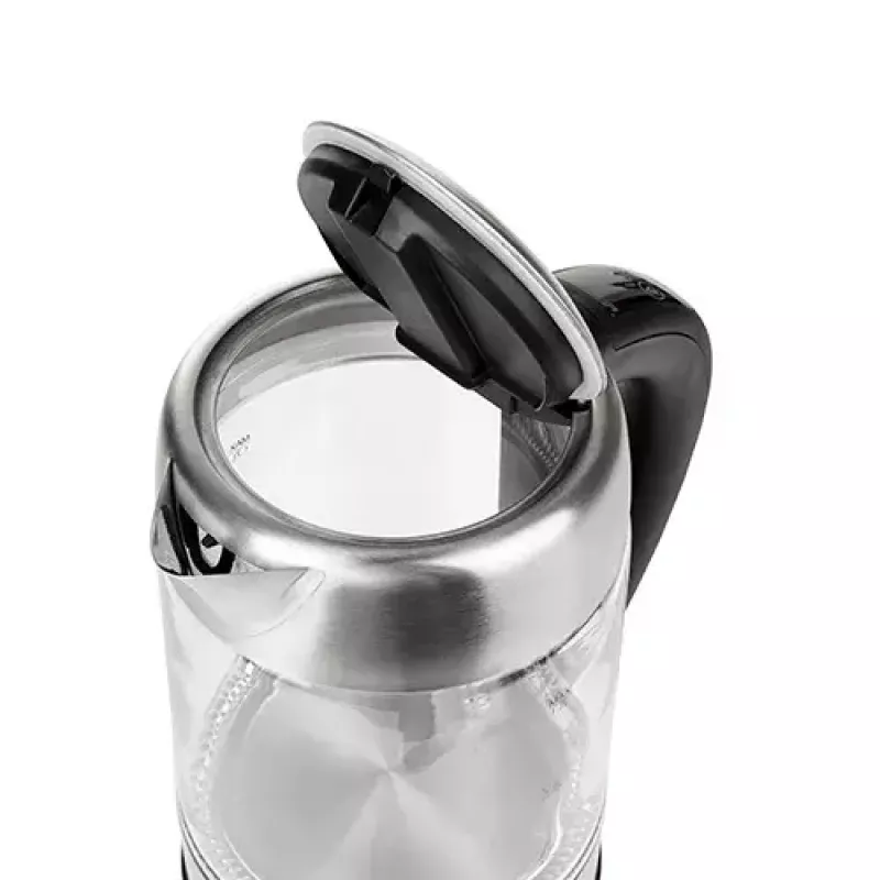 Chaleira Adler AD 1247 1,7 l 2200 W corpo de vidro elementos em aço inoxidável preto