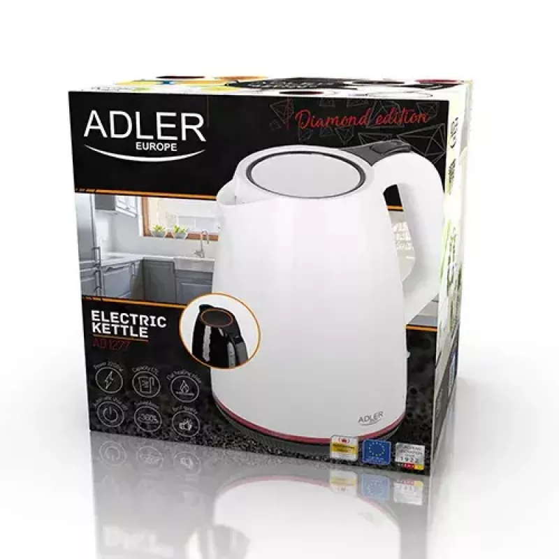 Chaleira elétrica Adler AD 1277 1,7 l 2200 W branco