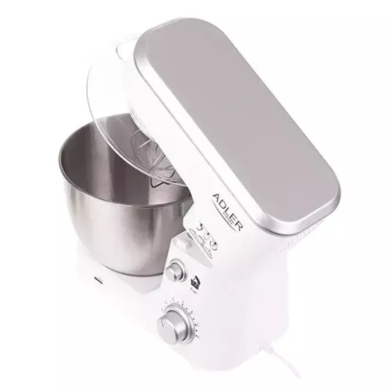 Robot de cozinha Adler AD 4216, 500 W, taça de aço inoxidável de 4 l, branco