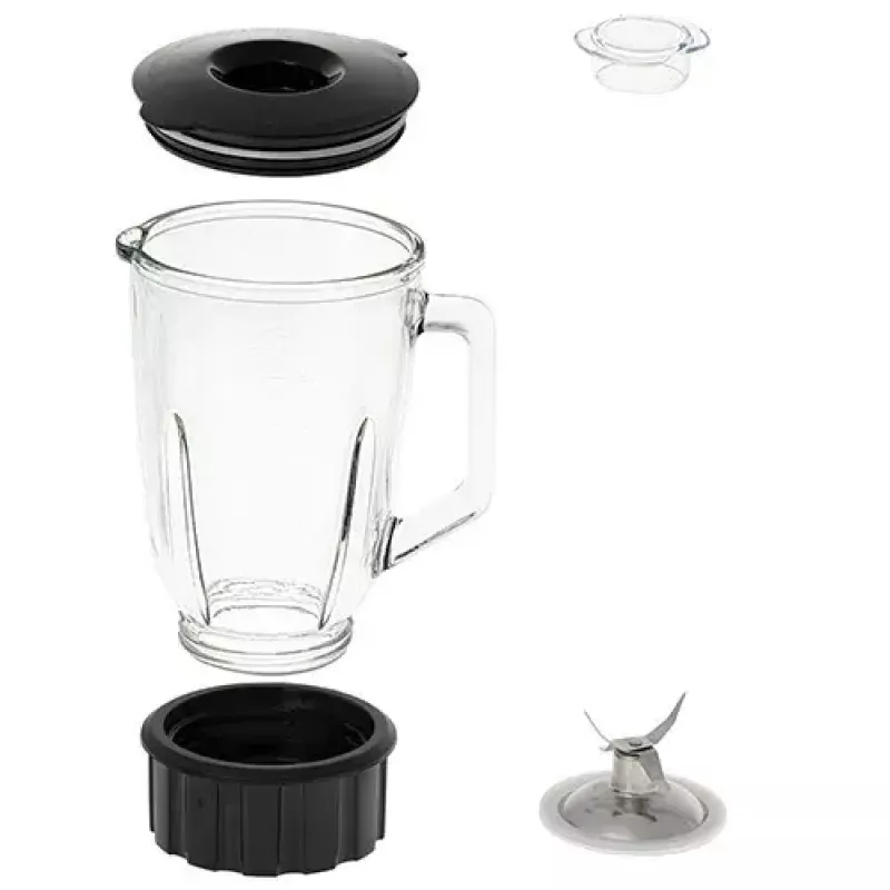 Batedeira de mesa Adler AD 4078 preto aço inoxidável transparente