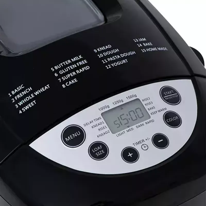 Máquina de fazer pão Mesko Home MS 6022 850 W preto temporizador digital