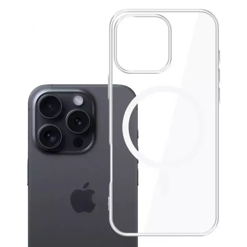 Capa 3MK Clear MagCase para Apple iPhone 16 Pro transparente