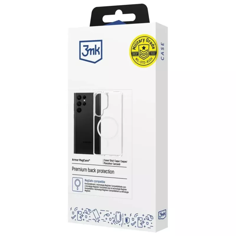 Capa de proteção 3MK Armor MagCase para Samsung Galaxy S25 Ultra – durável, leve, compatível com íman