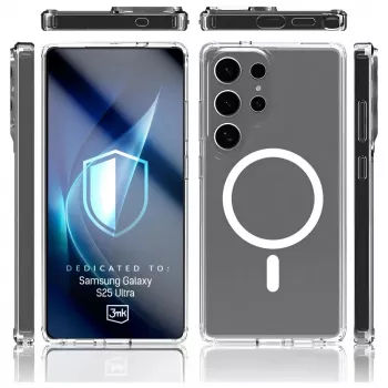 Capa de proteção 3MK Armor MagCase para Samsung Galaxy S25 Ultra – durável, leve, compatível com íman