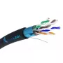 Cabo de rede Extralink par entrançado CAT5E FTP exterior com gel 100 m preto