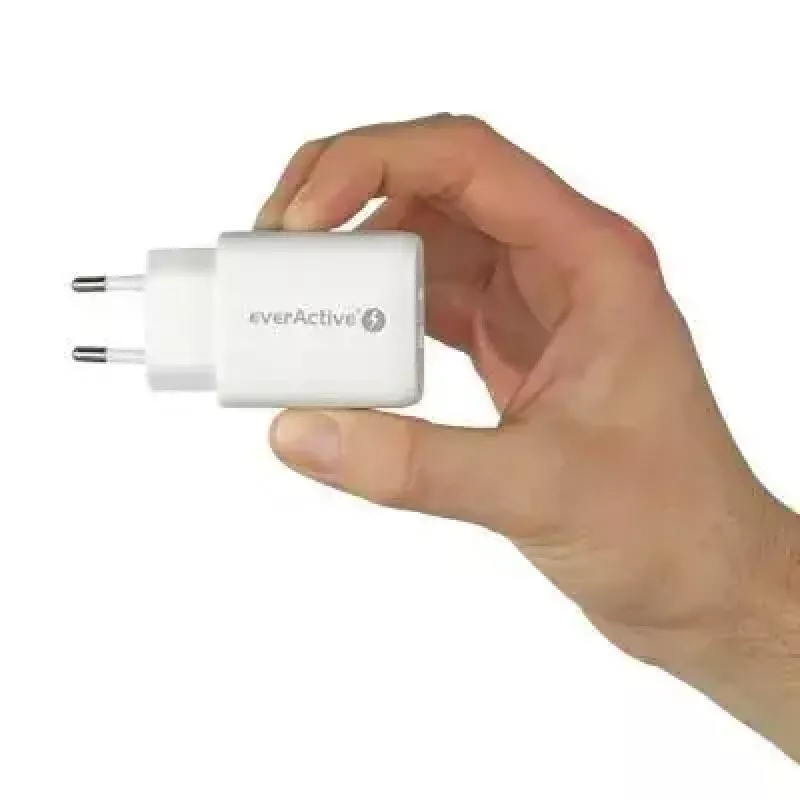 Carregador USB-C everActive SC-370Q 25W QC3.0 carregamento rápido USB