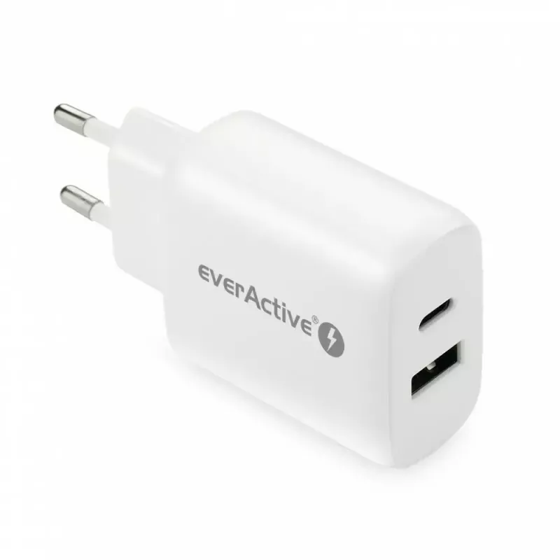Carregador USB-C everActive SC-370Q 25W QC3.0 carregamento rápido USB