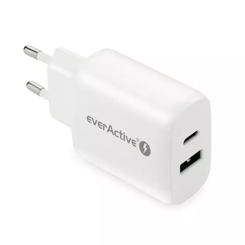Carregador USB-C everActive SC-370Q 25W QC3.0 carregamento rápido USB
