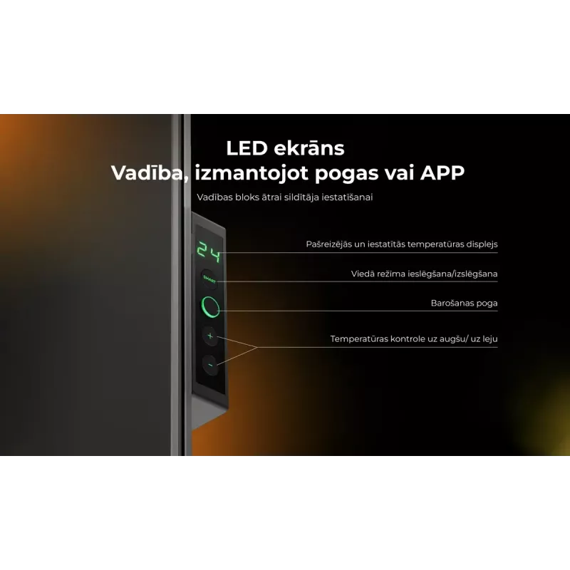 Aquecedor elétrico de infravermelhos AENO Premium Eco Smart Heater AGH0005S, cinzento