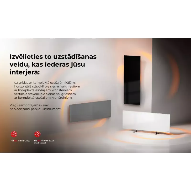 Aquecedor elétrico de infravermelhos AENO Premium Eco Smart Heater AGH0005S, cinzento