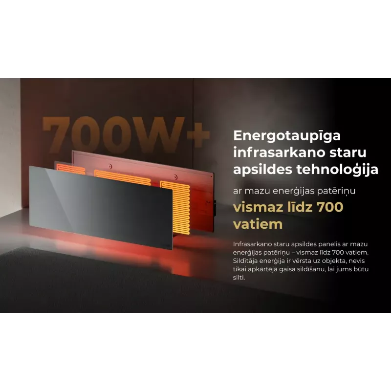 Aquecedor elétrico de infravermelhos AENO Premium Eco Smart Heater AGH0005S, cinzento