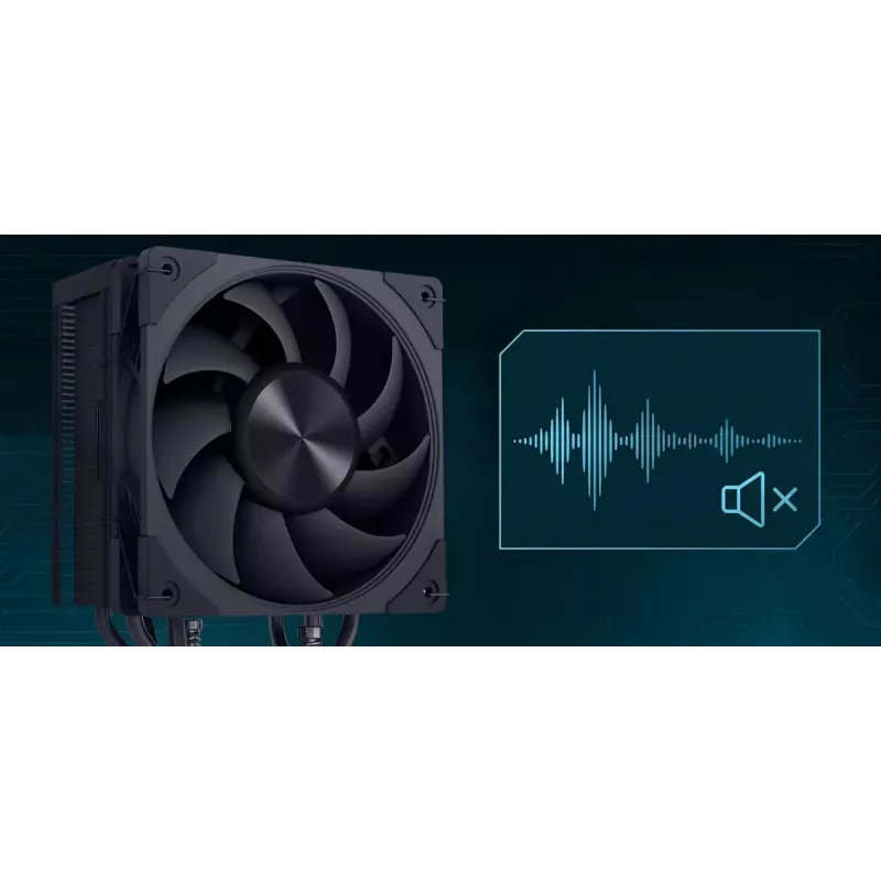 Dissipador de CPU MODECOM Volcano 0C T100 120 preto — dissipador torre, ventoinha de 120 mm