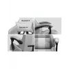 Cadeira gaming Huzaro FORCE 4.7 assento concha cinzento – tecido, assento e encosto almofadados, apoio de pés, peso máx. 140 kg, altura 113–123 cm