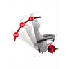 Cadeira gaming Huzaro FORCE 4.7 assento concha cinzento – tecido, assento e encosto almofadados, apoio de pés, peso máx. 140 kg, altura 113–123 cm