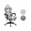 Cadeira gaming Huzaro FORCE 4.7 assento concha cinzento – tecido, assento e encosto almofadados, apoio de pés, peso máx. 140 kg, altura 113–123 cm