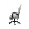 Cadeira gaming Huzaro FORCE 4.7 assento concha cinzento – tecido, assento e encosto almofadados, apoio de pés, peso máx. 140 kg, altura 113–123 cm