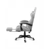 Cadeira gaming Huzaro FORCE 4.7 assento concha cinzento – tecido, assento e encosto almofadados, apoio de pés, peso máx. 140 kg, altura 113–123 cm