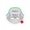 Cadeira gaming Huzaro FORCE 4.7 RGB branco — assento concha almofadado em tecido, carga máx. 140 kg, altura ajustável 43–53 cm, inclinação 90–140°