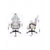 Cadeira gaming Huzaro FORCE 4.7 RGB branco — assento concha almofadado em tecido, carga máx. 140 kg, altura ajustável 43–53 cm, inclinação 90–140°