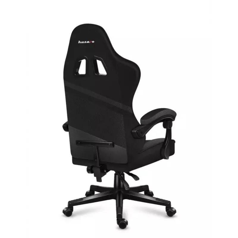 Cadeira gaming Huzaro FORCE 4.4 CARBON — assento desportivo almofadado em tecido, altura 115–125 cm, carga máx. 130 kg, base de aço, apoios de braços ajustáveis