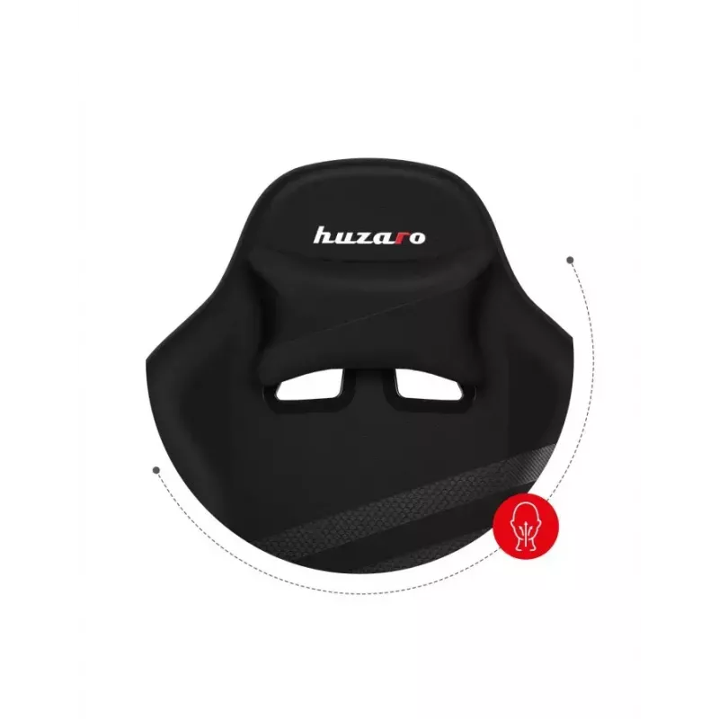Cadeira gaming Huzaro FORCE 4.4 CARBON — assento desportivo almofadado em tecido, altura 115–125 cm, carga máx. 130 kg, base de aço, apoios de braços ajustáveis